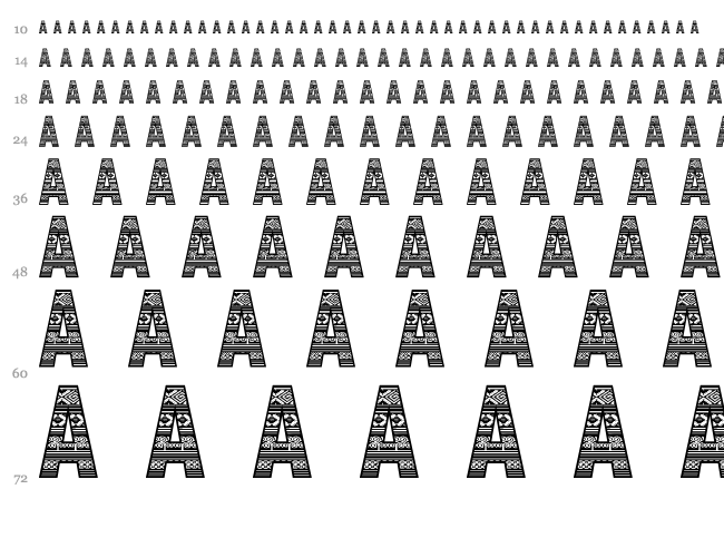 Docallisme Has Pattern font waterfall
